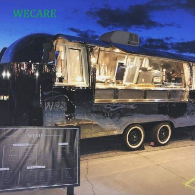 Wecare Unique Design Food Trailer Airstream Mobile Snack Food Truck