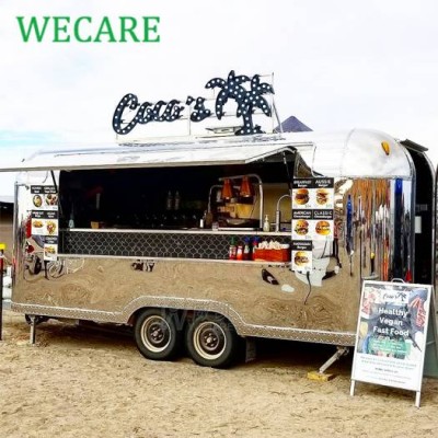 Wecare Ce Airstream Catering Mobile Kitchen Food Truck Trailer Cart Street Snack Foodtruck For Sale Europe