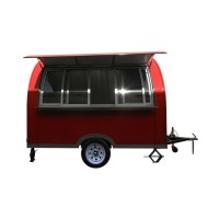 Square back Round service mobile fast hot dog push mobile kiosk food carts trailer shop for sale