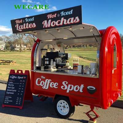 Mobile fast food trailer hot dog ice cream coffee cart for sale