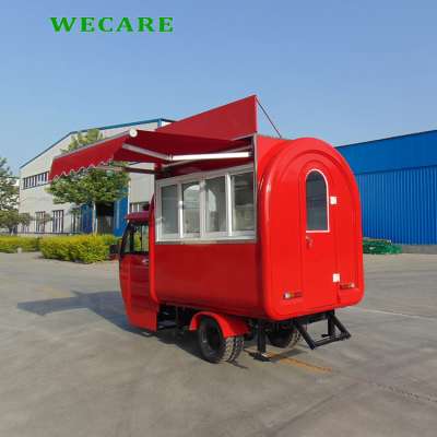 Gasoline powered mobile motorcycle food cart 50-60KM/H