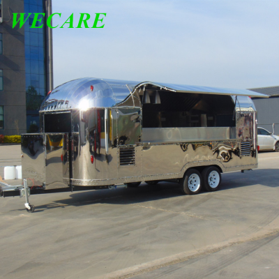 Airstream Shiny Mobile Fast Food Trailer for Sale with CE