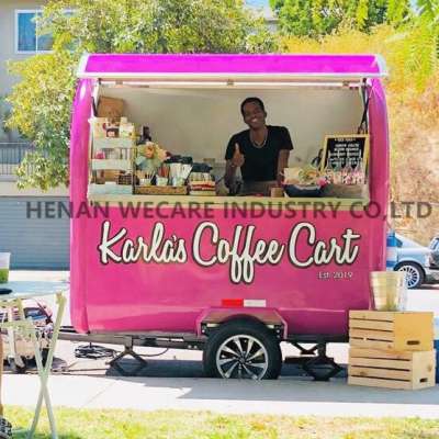 Multi-function coffee carts food trailer mobile, food cart ice cream mini food truck